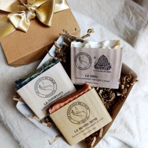 coffret cadeau trois savons pour le visage